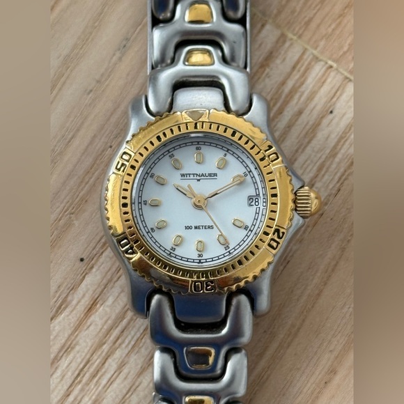 Wittnauer Rare Luxury Ladies Watch Two-Tone Bracelet Case White Dial Date main image 10